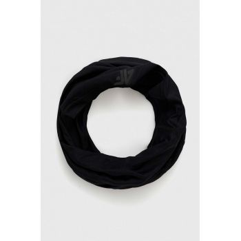 4F fular impletit culoarea negru, neted