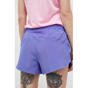 Columbia pantaloni scurți sport Hike femei, culoarea violet, uni, high waist 1991831 ieftini