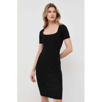 Elisabetta Franchi rochie culoarea negru, mini, mulata