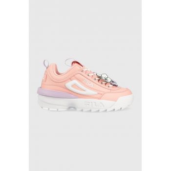 Fila sneakers DISRUPTOR FLOWER culoarea roz de firma originali