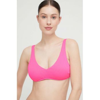 Hollister Co. sutien de baie culoarea roz, cupa usor rigidizata