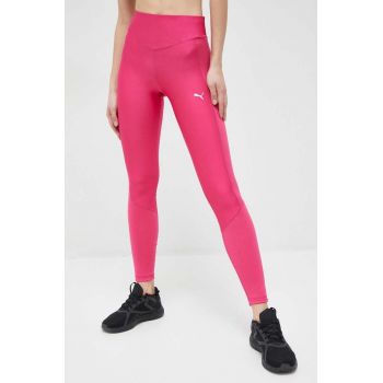 Puma leggins de antrenament Fit Eversculpt femei, culoarea roz, neted ieftini