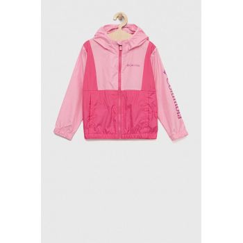 Columbia geaca copii Lily Basin Jacket culoarea roz de firma originala