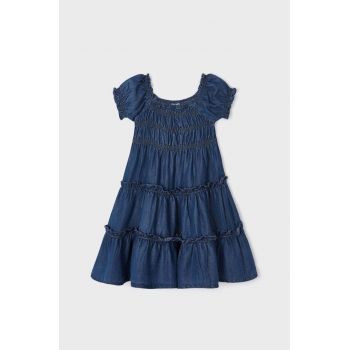 Mayoral rochie fete culoarea albastru marin, mini, drept ieftina