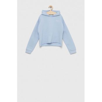 Pepe Jeans hanorac de bumbac pentru copii cu glugă, cu imprimeu