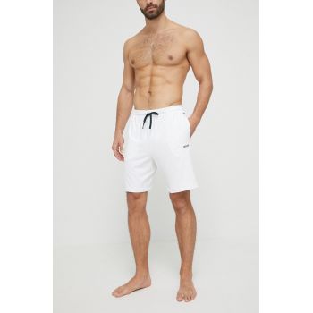 BOSS pantaloni scurți de lounge culoarea alb
