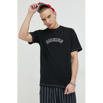 Dickies tricou din bumbac culoarea negru, cu imprimeu