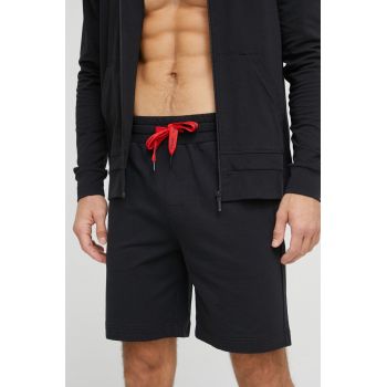 HUGO pantaloni scurți de lounge culoarea negru