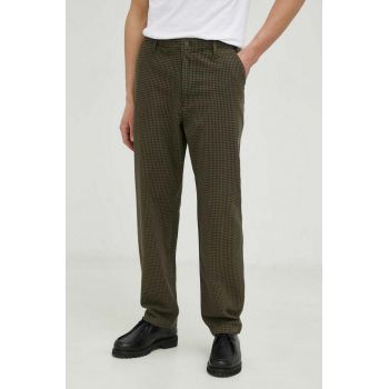 Levi's pantaloni de bumbac culoarea maro, drept