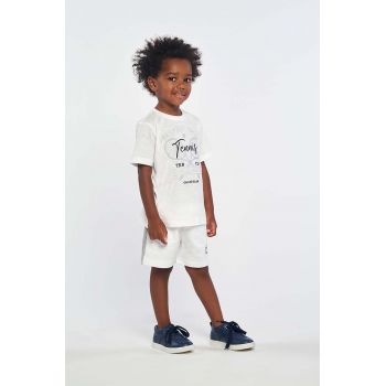 Birba&Trybeyond tricou de bumbac pentru copii culoarea alb, cu imprimeu
