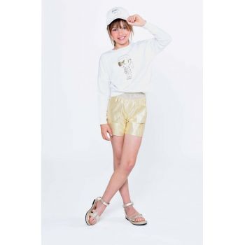 Karl Lagerfeld bluza copii culoarea alb, cu imprimeu