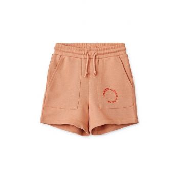 Liewood pantaloni scurți din bumbac pentru copii culoarea bej, neted de firma originali