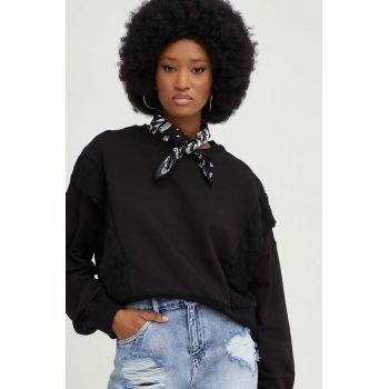 Answear Lab bluza femei, culoarea negru, cu imprimeu