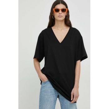 G-Star Raw tricou din bumbac culoarea negru