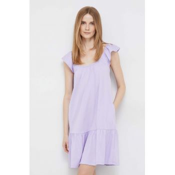 GAP rochie culoarea violet, mini, drept ieftina