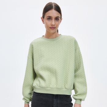 Reserved - Bluză din tricot structural - Verde