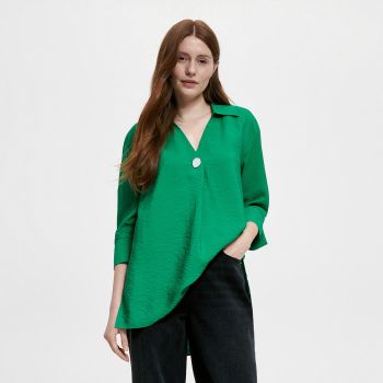 Reserved - Bluză din viscoză - Verde