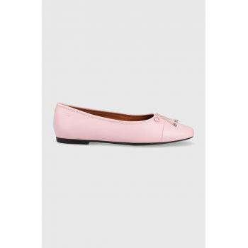 Vagabond balerini de piele JOLIN culoarea roz, 5508.101.45