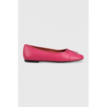 Vagabond balerini de piele JOLIN culoarea roz