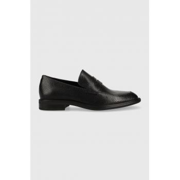 Vagabond Shoemakers mocasini de piele FRANCES 2.0 femei, culoarea negru, cu toc plat, 5406.114.20