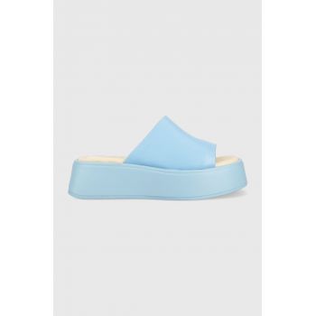 Vagabond slapi de piele COURTNEY femei, cu platforma, 5334.601.63