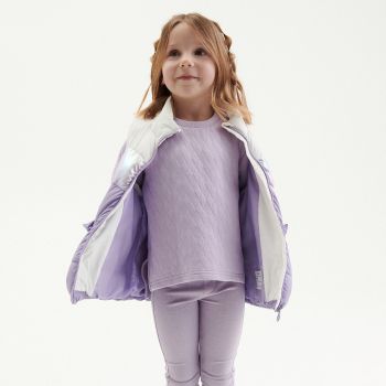 Reserved - Bluză sport din bumbac cu model - Violet