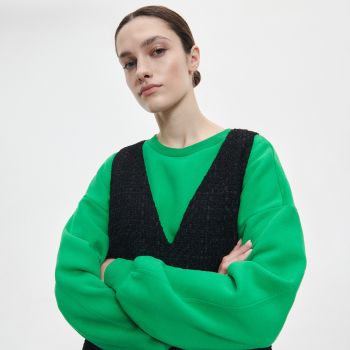 Reserved - Bluză sport oversized - Verde