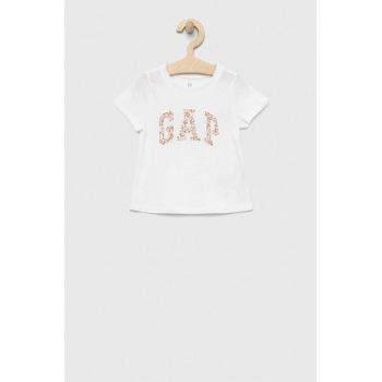 GAP tricou de bumbac pentru copii culoarea alb