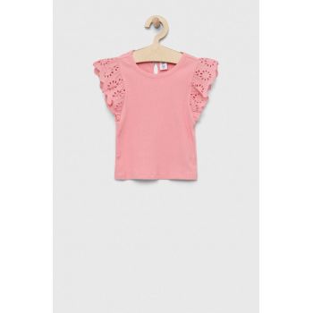 GAP tricou de bumbac pentru copii culoarea portocaliu