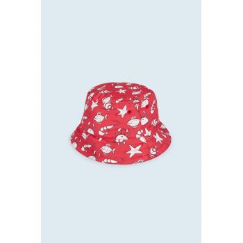 Mayoral pălărie reversibilă pentru copii culoarea rosu