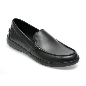 Mocasini GEOX negri, U043QE, din piele naturala