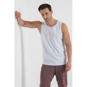 Top de bumbac cu imprimeu logo Jordan DNA