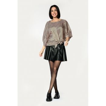 Bluza in dungi cu aspect satinat