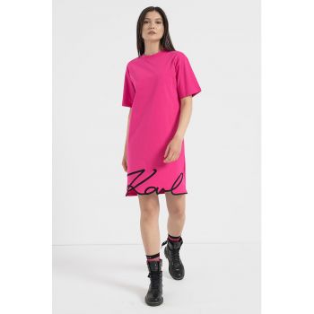 Rochie de bumbac organic cu terminatie logo