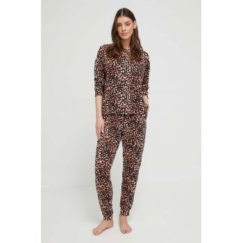 Dkny pijama femei, culoarea negru