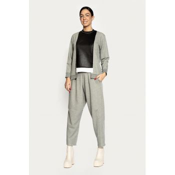 Pantaloni relaxed fit din amestec de lana