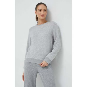 Peak Performance bluza femei, culoarea gri, neted de firma original