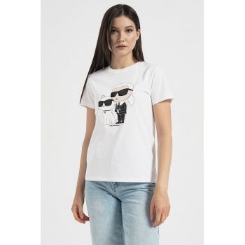 Tricou de bumbac organic cu imprimeu logo Ikonik