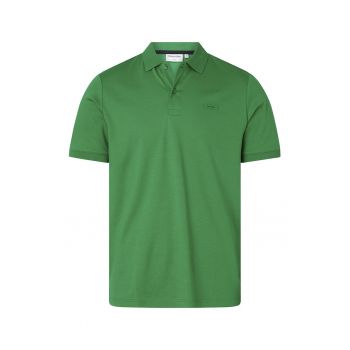 Tricou polo slim fit cu logo discret pe piept