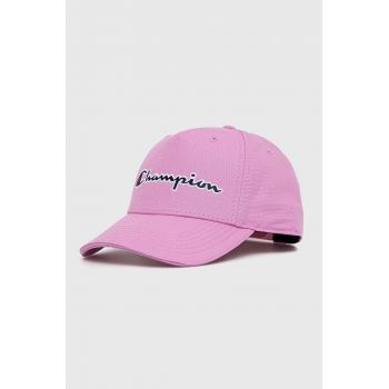 Champion șapcă de baseball din bumbac culoarea violet, cu imprimeu ieftina