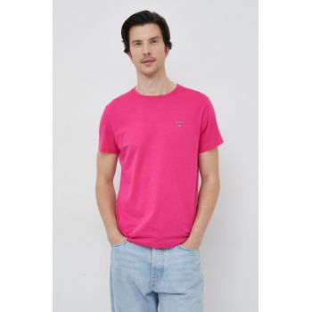 Gant tricou din bumbac culoarea roz, cu imprimeu
