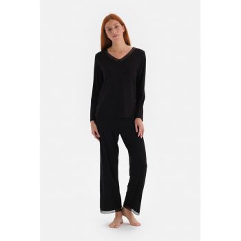 Pijama lunga din amestec de modal
