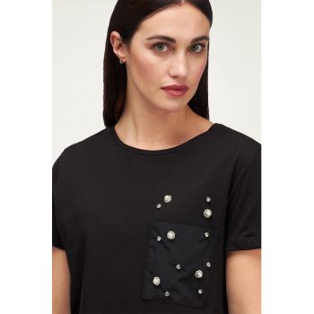Tricou cu buzunar pe piept
