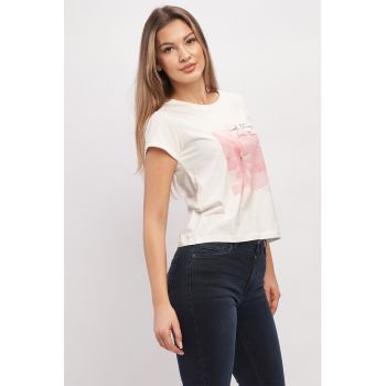 Tricou din bumbac cu imprimeu foto