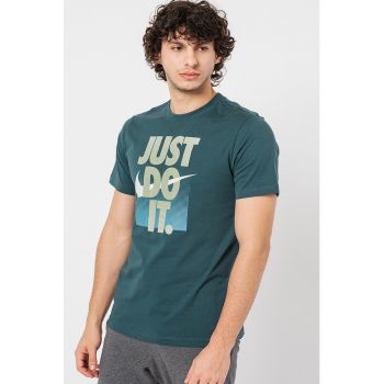 Tricou din bumbac cu imprimeu logo supradimensionat