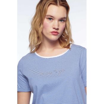 Tricou din bumbac cu model in dungi