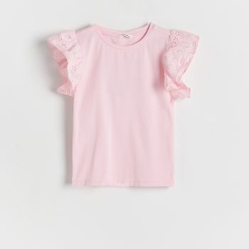 Reserved - Bluză cu mâneci ornamentale - Roz