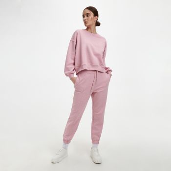 Reserved - Pantaloni jogger cu cusături decorative - Roz Reserved - Pantaloni jogger cu cusături decorative - Roz