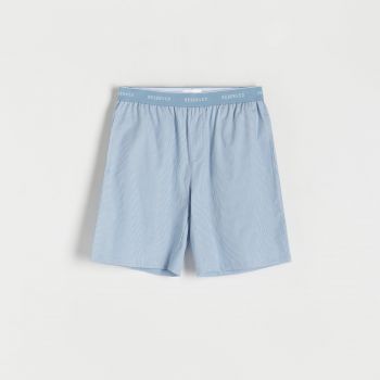 Reserved - Pantaloni scurți de pijama din bumbac - Albastru