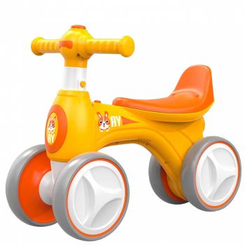 Bicicleta fara pedale pentru copii mici 1-3 ani, cu 4 roti, 211AY galben la reducere
